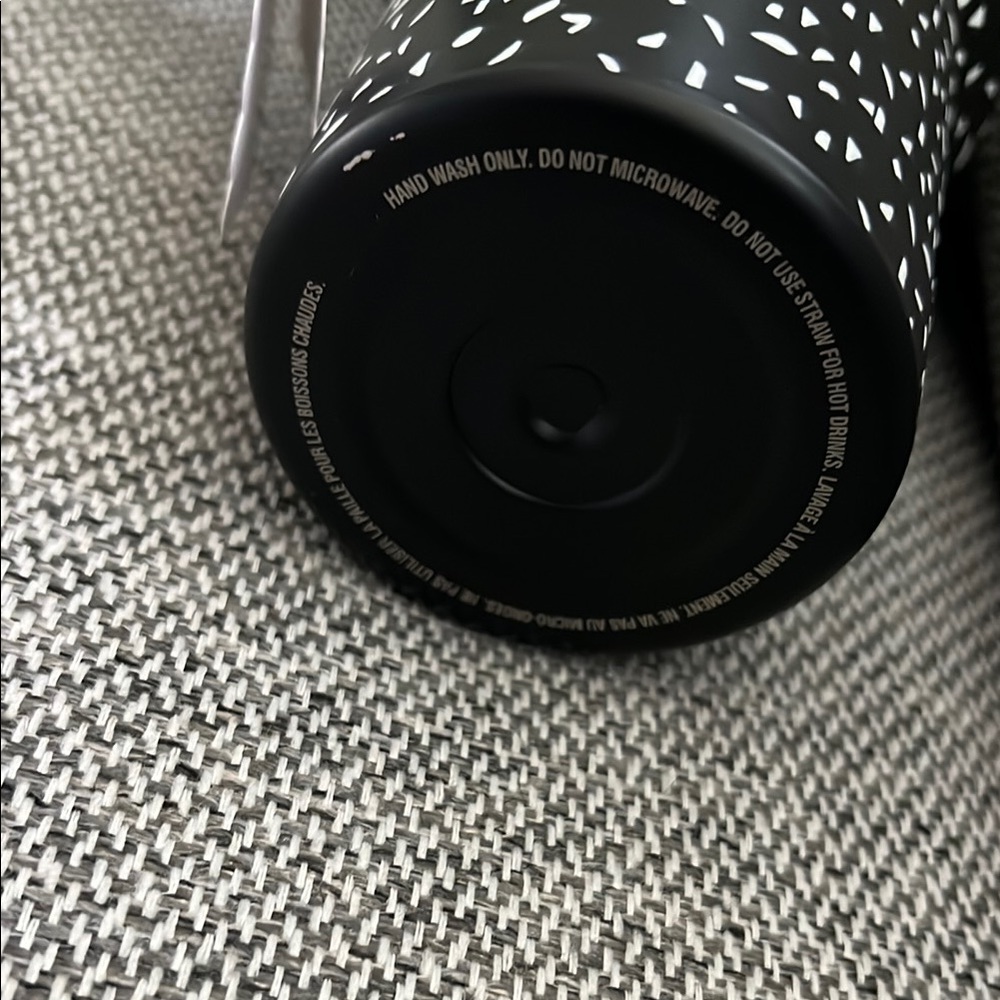 Black and White Composition Notebook Speckled Tumbler with Straw, new - Picture 7 of 9